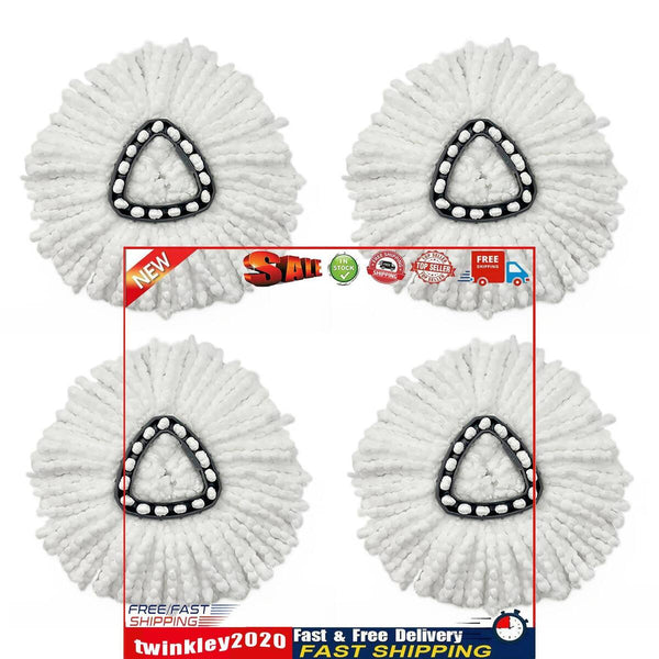 Mop Heads Replacements 4pcs Floor Head Mop Refills for O-Cedar (White) Newly