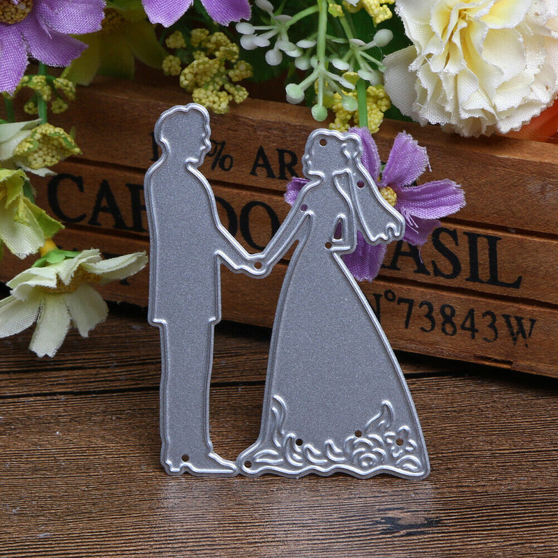 Metal Bride Groom Wedding Cutting Dies Stencils For DIY Scrapbooking Newly