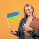 10pcs Ukraine Flag Ukrainian Bunting with Flagpoles Parades Decor (20x30cm)