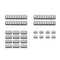 24pcs 6/8/24 Pin Cable Comb for 3.0-3.6mm PC Power Cables Wiring (Black)