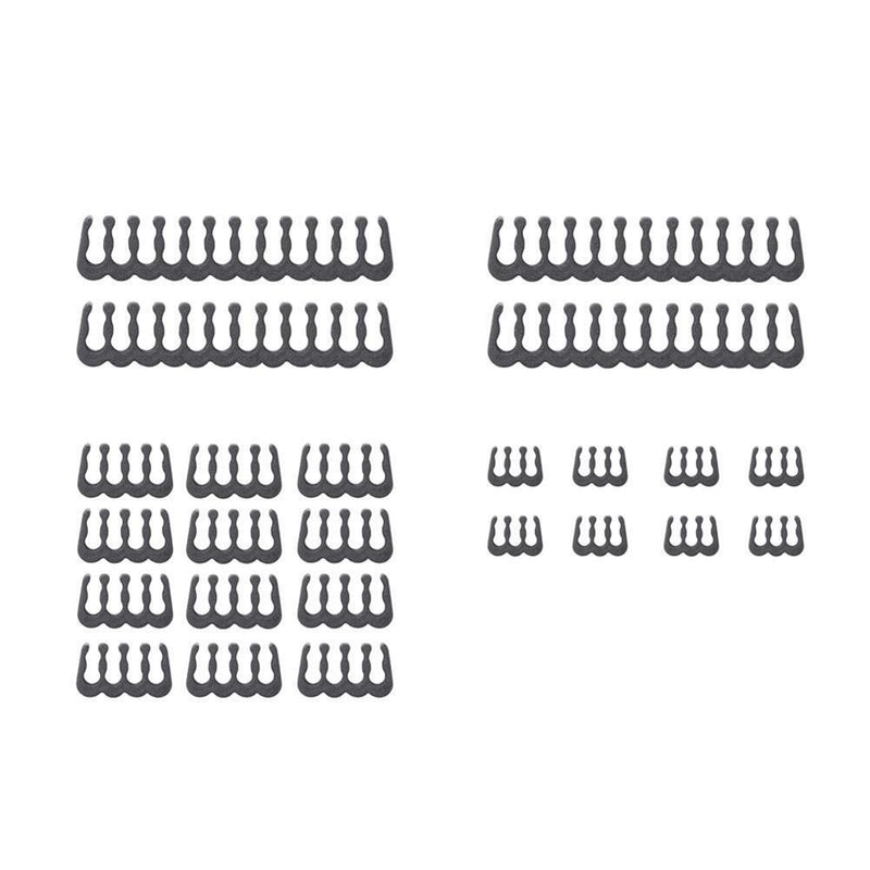 24pcs 6/8/24 Pin Cable Comb for 3.0-3.6mm PC Power Cables Wiring (Black)
