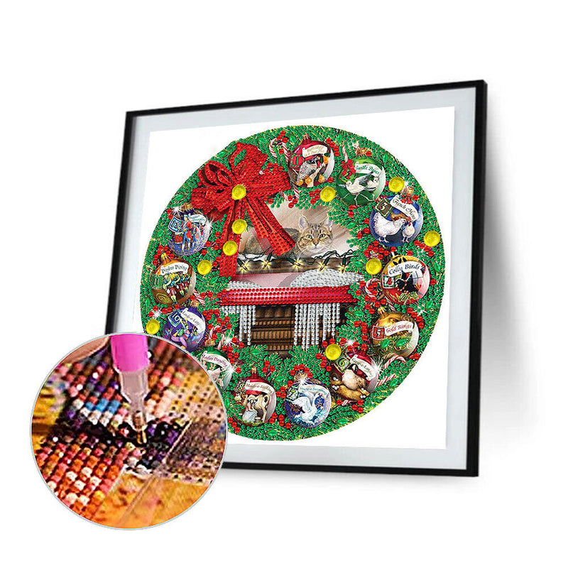 Christmas Wreath Diamond Malkits Partially Specially Shaped Drill (YXC140)