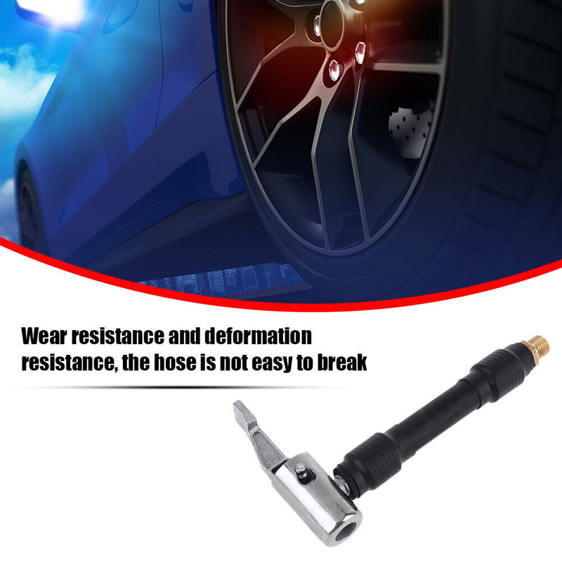 Lock-on Tire Chuck with Hose Car Bike Tire Inflator Hose Adapter (10cm) Newly