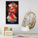 11CT Full Cross Stitch Pair of Koi Counted DIY Needlework Animal Wall Art Crafts