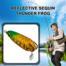 Reflective Sequins Frog Crankbait Fishing Lures 86mm 25g Artificial Wobbler B