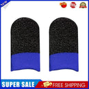 Gaming Finger Sleeve for PUBG Game Controller Glove Fingertips (Black+Blue)