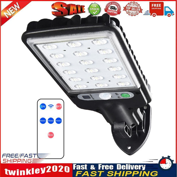 LED Solar Wall Light Outdoor Motion Sensor Lamp Garden Remote Lamp (18LED) Newly