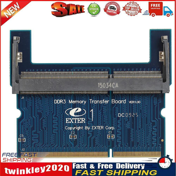 DDR3 Laptop SO-DIMM to Desktop DIMM Adapter Computer Memory Adapter Card Newly