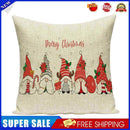 45X45cm Christmas Linen Breathable Cushion Pillowcase Car Office Sofa Home Decor