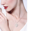 Women Girls "Always In My Heart" Animal Pendant Elephant Necklace Zircon