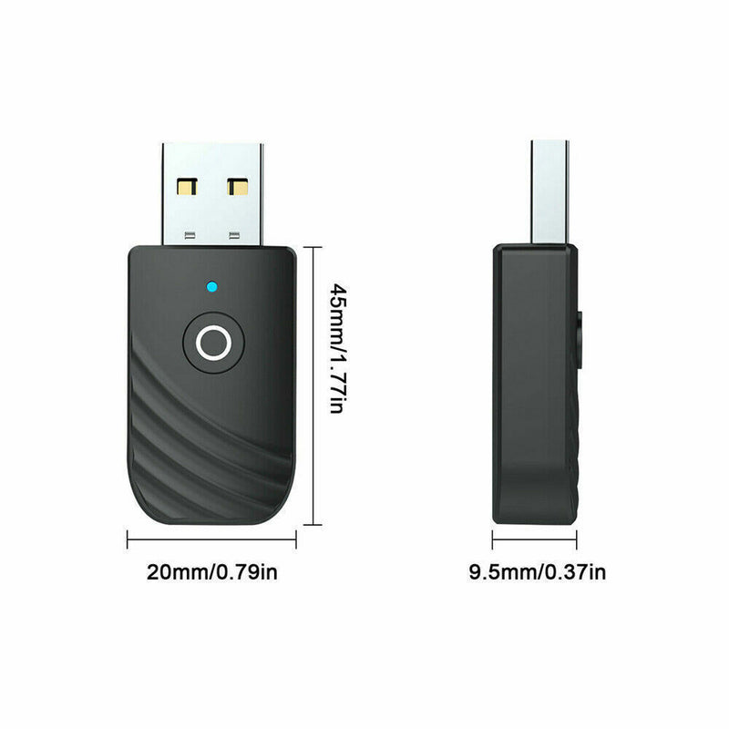 Wireless USB Bluetooth 5.0 Audio Transmitter Receiver 3in1 Adapter For TV PC Car