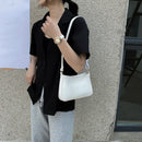Women Solid Evening Clutch Shoulder Handbags PU Leather Totes Bags (White)