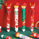 Home Decor Gingerbread Man Ten Color Pen Christmas Ballpoint Pen Stationery