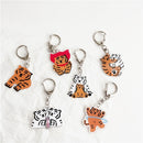 National Chaowen Charm Keyring Tiger Keychain Bag Hanging Pendant Key Chain