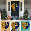 National Flag Door Hanging Flower Hanging Sunflower Ukraine Front Door Wreath