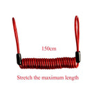 Bike Disc Brake Lock Motorcycle Safety Lanyard Reminder Cable Spring Coil