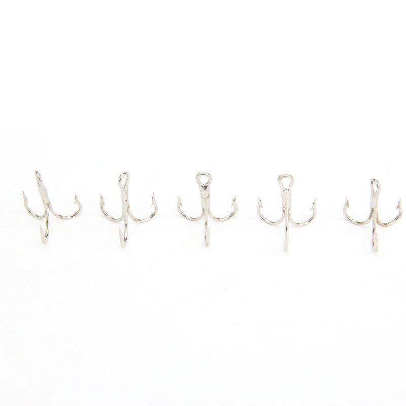 50pcs Barbed Crank Sharp Fishing Hooks Tackles with 3 Anchors (4