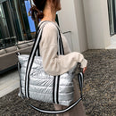 Female Lattice Pattern Armpit Bag Solid Color Large Capacity Tote Shoulder Bag