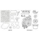 Flower Planter Cutting Dies Silicone Clear Seal Stamp for Photo Album (C) Newly