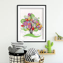 DIY Part Special Shape Diamond Painting Kit 5D Colorful tree Drawing