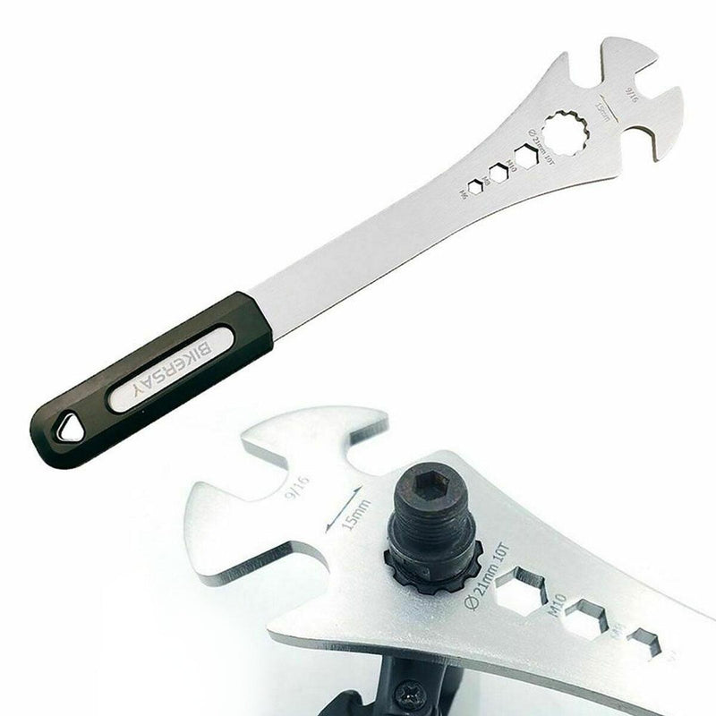 Bicycle Foot Pedal Wrench Spanner Alloy Steel Long Handle Bikes Repair Tool_