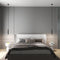 Minimalist Chandelier Lights Home Bedroom Bedside Ceiling LED Lamp (White)