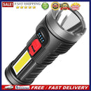USB Rechargeable Battery Indicator Flashlight With Soft Side Light for Outdoo