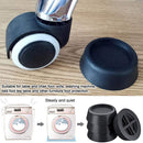 4pcs Rubber Leg Anti-vibration Non-slip Refrigerator Chair Feet Mat (Black)