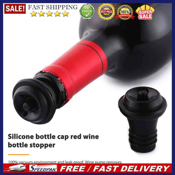 Stainless Steel Vacuum Bottle Wine Saver Pump with 4 Stoppers Sealing Bottles
