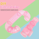 8pcs Hamster Tunnel Assembly Pipe Set External Small Pet Pipeline (Pink) Newly