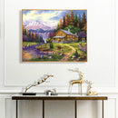 Paint By Numbers Lodge Between Mountains and Forests Painting Kit (B991)