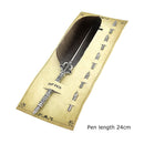 Calligraphy Feather Dip Pen+5 Nib Writing Ink Quill Fountain Pen (Grey) Newly