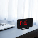 LED Digital Alarm Clock Table Clocks USB Wake up FM Radio Projector (Red)
