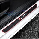 Car Door Scuff Sill Cover Panel Step & Rear Trunk Edge Rubber Protector Strips