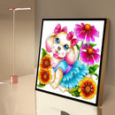 Flower dog 5D DIY Diamond Painting Kits Partial Special Shape Drill