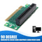 PCI Express 8X Riser Card 90° Right Angle Riser Adapter Card Converter 1U/2U`