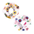 Headwear Elastic Transparent Net Yarn Embroidery Flower Korea Chic Hair Bands