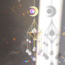 Crystal Windchime Ornament Star Lighting Ball Moon Pendant Window Hanging Craft