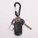 6x Aluminium Buckle Keychain Climbing Carabiner Outdoor Hiking Hook (Black)