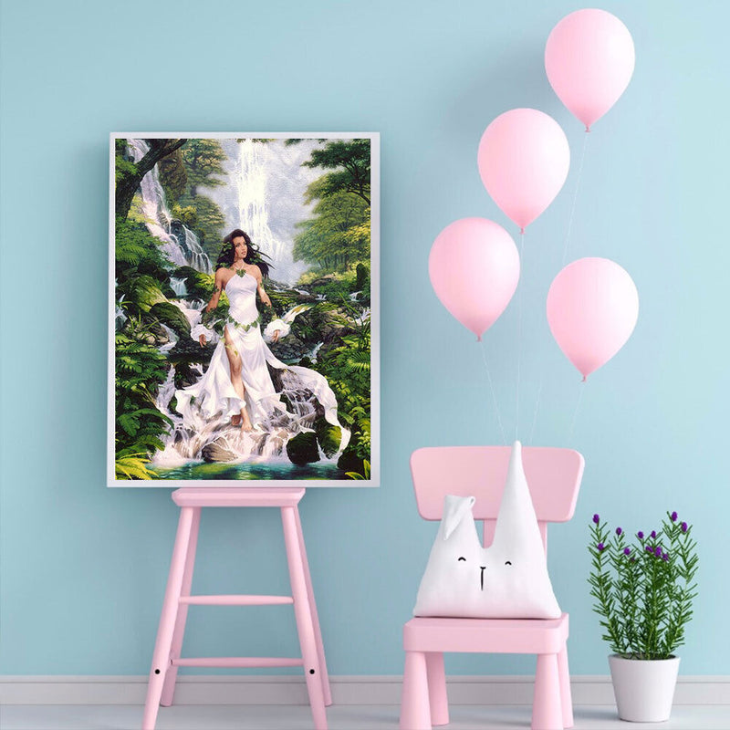 Forest Elf Girl Oil Paint By Numbers Kits Canvas Picture Wall Art DIY Craft