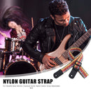 Nylon Guitar Strap Adjustable Belt for Electric Folk Guitar Ukulele Bass