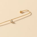Leaves Ear Clip Ear Wrap Crawler Diamond Hook Earrings for Women Climber Jewelry