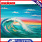 Sunset Wave Frameless Picture Oil Paint By Numbers Hand Painted Picture Kit