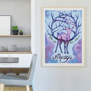 11CT Full Cross Stitch Elk Stamped DIY Christmas Wall Art Crafts Home Embroidery