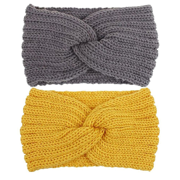 Wrap Knitted Headband Hair Accessories Cross Knot Hairband Ear Warmer Headband