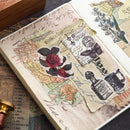 Pages Paper Collage Poetry in the Middle Ages Series Scrapbooking Background