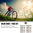 2/5/10x Brass Presta Valve Cores w/ Tool Mountain Road Bike Repair Service Parts