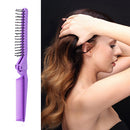 Folding Hair Comb Anti Static Plastic Foldable Beard Pocket Brush (Purple) Newly