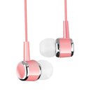 Universal In-Ear Earbuds Headsets Music Earphones 3.5mm Headphone (Pink) Newly