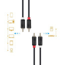 to Male Audio Cable 2RCA to 2RCA AV Cord For DVD HDTV Amplifier CD Soundbox